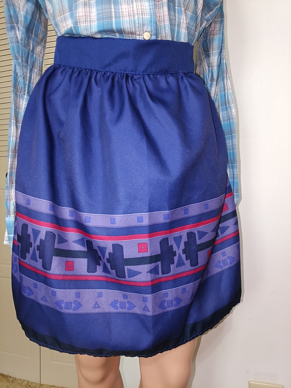 Navy Blue Patterned Apron